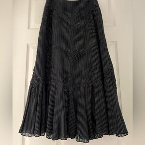 NIC+ZOE Black Tiered Midi Skirt